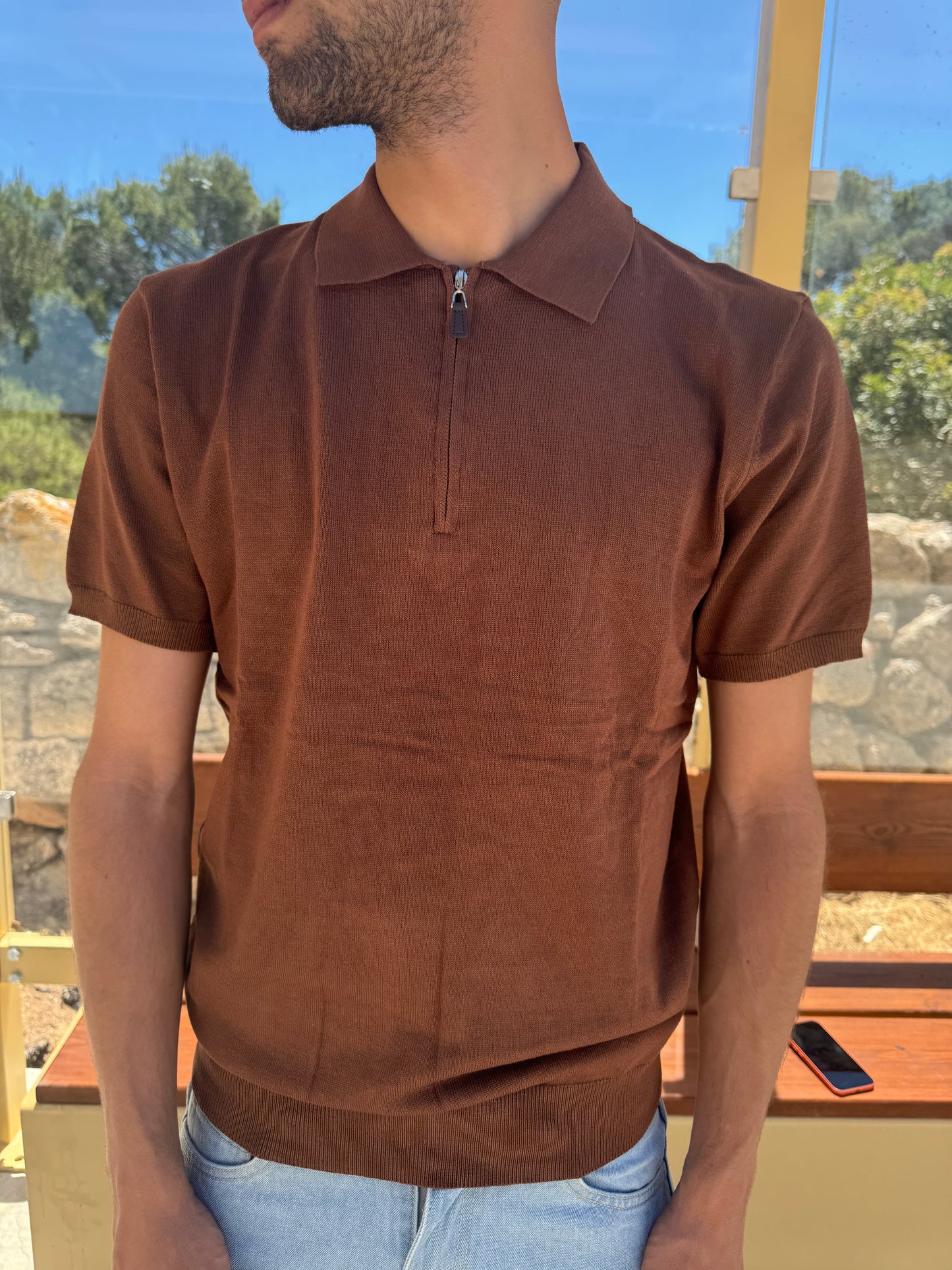 POLO CON ZIP