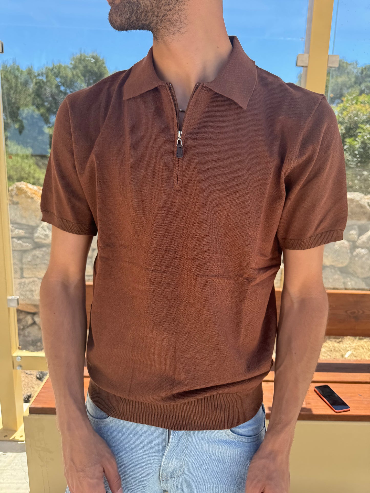 POLO CON ZIP