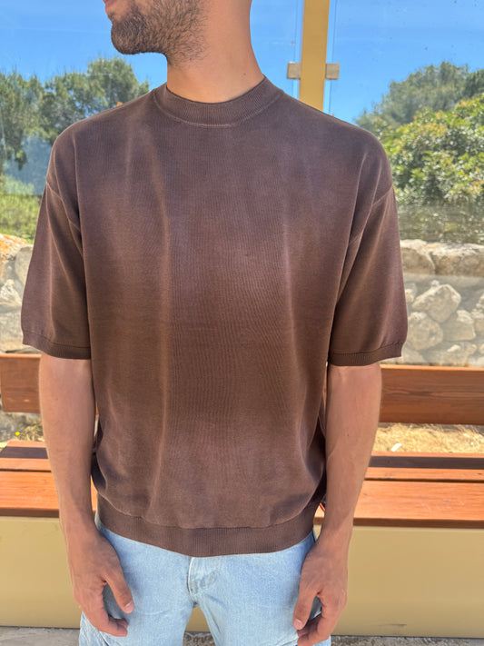 CHOCOLATE KNIT TEE