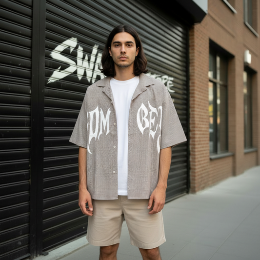 Camicia OM BEI - Sfondo Garage