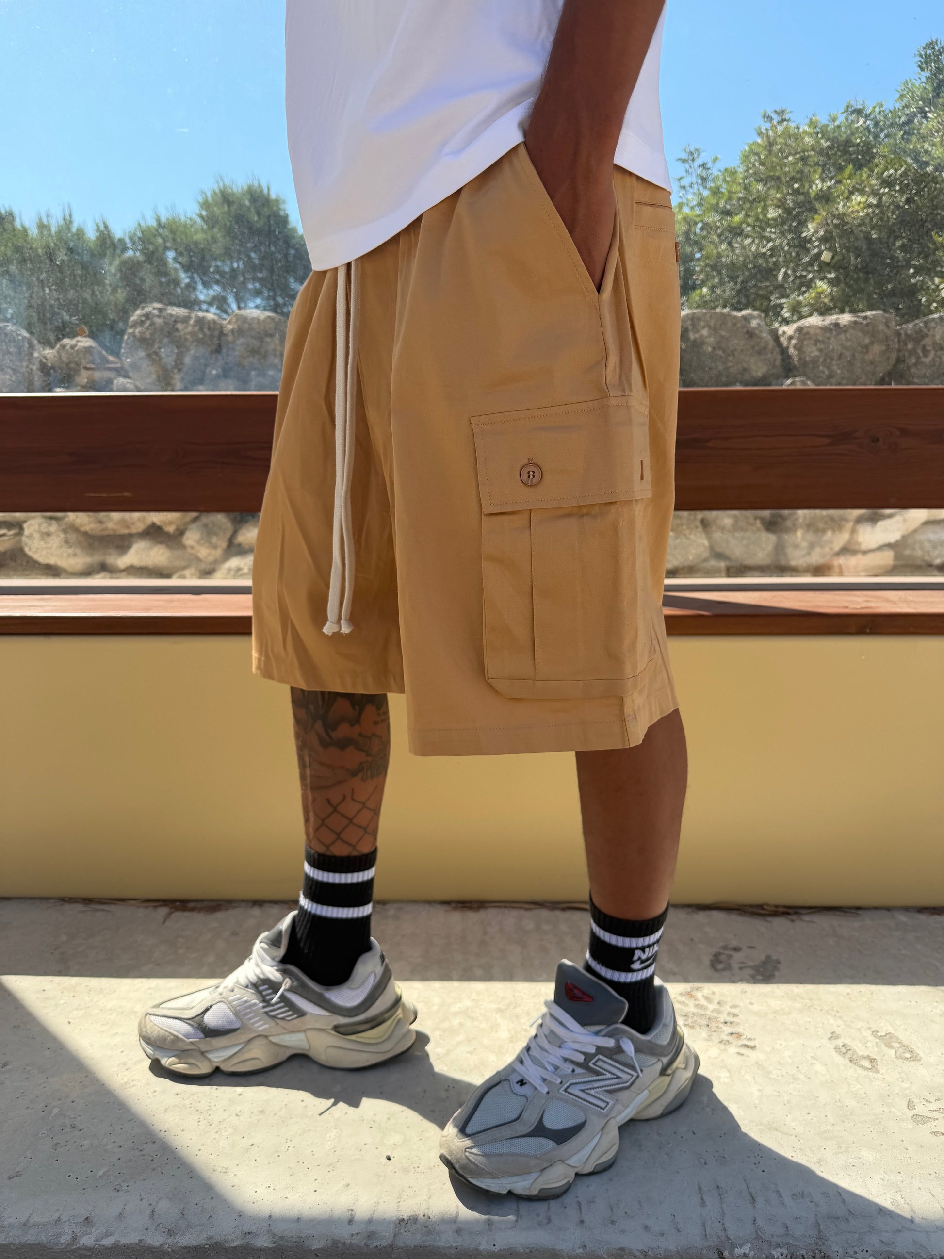 CARGO TYE-DYE SABBIA – vista laterale